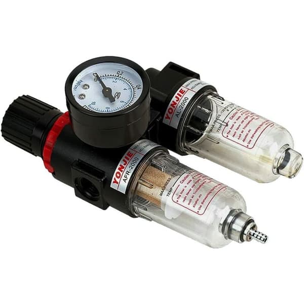 Trykreducer med trykmåler vedligeholdelsesenhed 1/4 Trykluft vandudskiller Kompressor trykregulator, pneumatisk filter