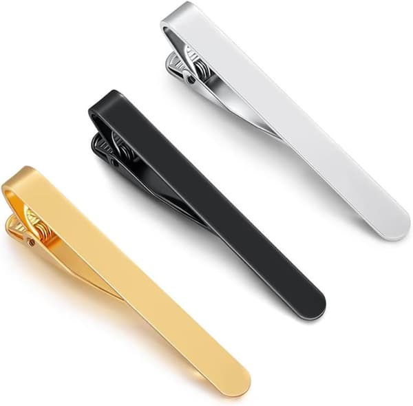 3 stykker kobber slips tang, slanke slips tang, mænds slips, klassiske slips tang (guld, sølv, sort)