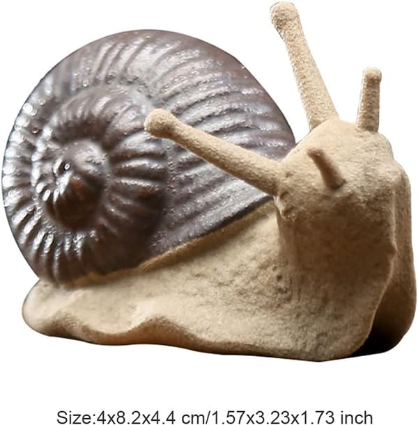 Miniatyr hagepynt Fehage Dyr Minidyr, Keramisk Snegl Miniatyr Fehage