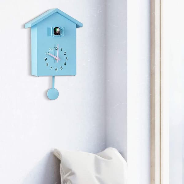 Gökväggklocka, minimalistisk pendelväggklocka modern vardagsrumskontor väggdekoration