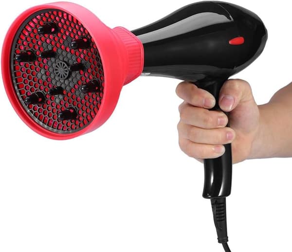 Hårblås Diffuser Hårtork Huvudbonad Styling Fällbar Silikon Frisörverktyg (Blå) blue