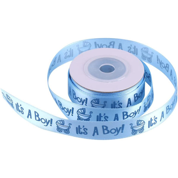 2 set It is A Boy/Girl Band Band 5,5 x 2 cm Per Rulle 10yd för Presentinslagning Bröllopskort (Blå) blue
