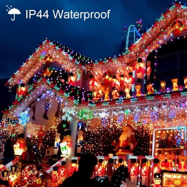 LED 82FT 200 LED juleblitslys med 8 moduser (flerfarget) color