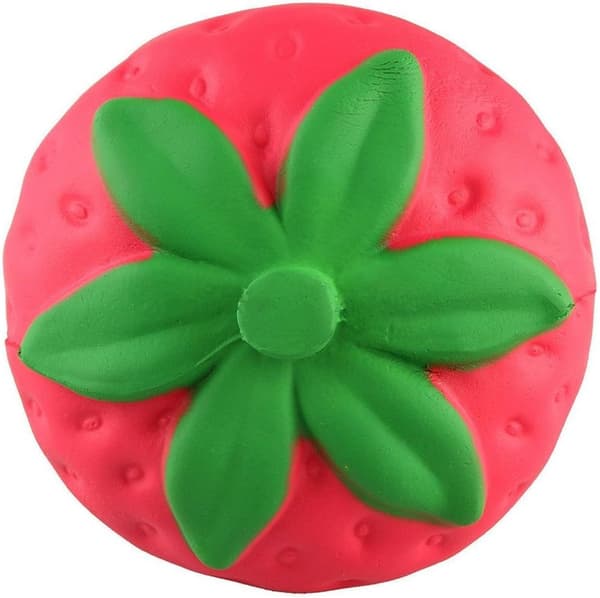 Saktekrypende Squishy Skive Kawaii Squishy Jordbærleke Saktekrypende Håndleddsleke (8cm) 8cm