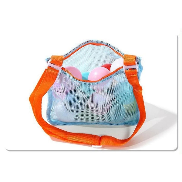 Barns ihåliga och genomskinliga mesh strandväska med en axel diagonal 2 st color 1