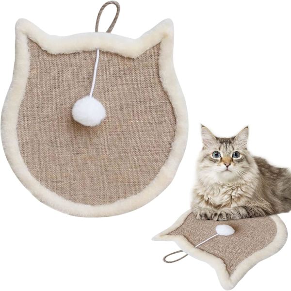 Kattklös, klösbräda i kartong för kattklös i kartongskål i kartongskrapa