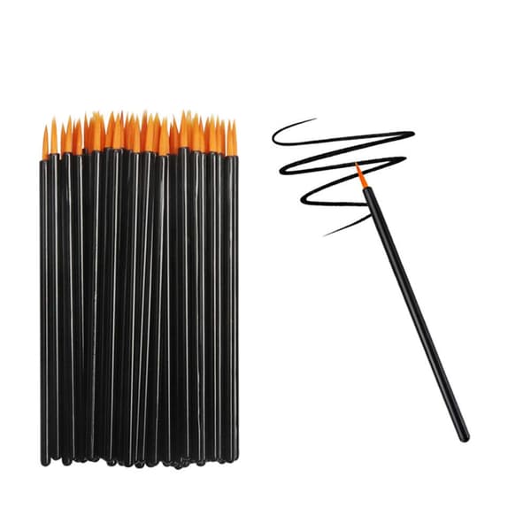 Engangs eyelinerbørste, eyelinerapplikator, bærbar eyeliner (sort) 150 stk.