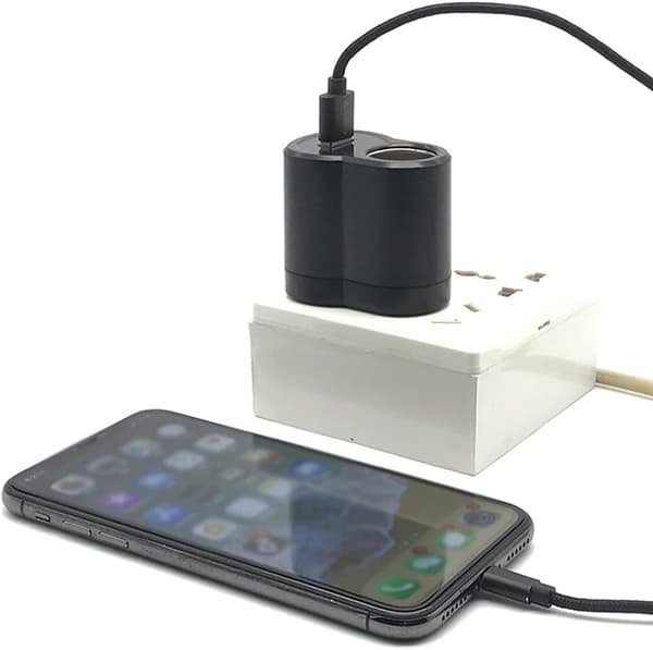 Bilpluggadapter, vegguttak AC til DC-omformer Bilstrømomformer Sigarettennerstrømadapter EU-plugg