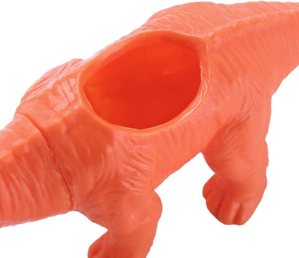 Mini Brachiosaurus Plastikkpotte med dreneringshull Borddekorasjon (oransje) Orange