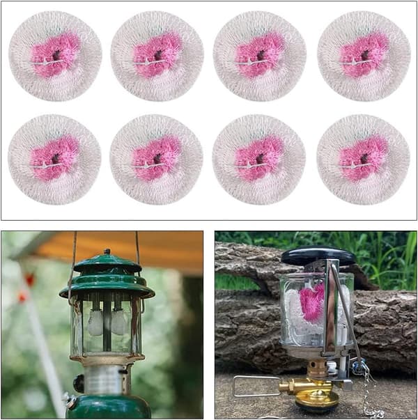 10 stk. petroleumslampe-kapper, tryklampe-kapper, gascampinglampe-kapper, erstatning