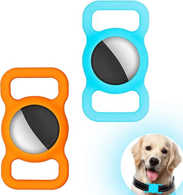 2 stk myk silikon vanntett etui Tracker beskyttelse mykt etui (blå+oransje) Orange+Blue