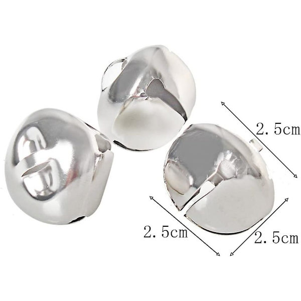 25mm DIY Kors Jul Järnklockor Hantverk Hänge Klocka Pärlor 40 Stycken (Silver)