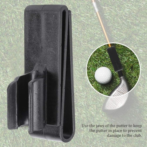 2 st Svart Golf Bag Clip på Putterhållare, Golf Putter Clip Sport Klubbväska