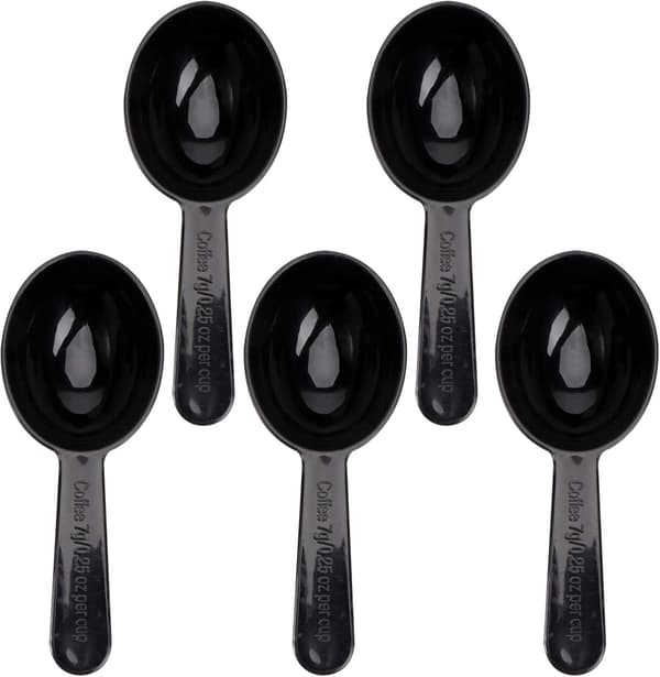 5-pack kaffebönsskedar Multifunktionell kaffebönor Te mjöl Plastskedn Kökshjälp