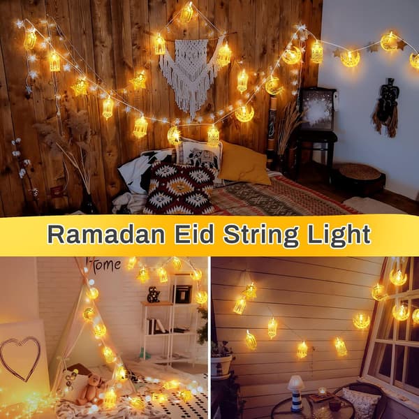 1,65 meter stjerne måne fe lys Ramadan dekoration tLED Ramadan dekorativt lys