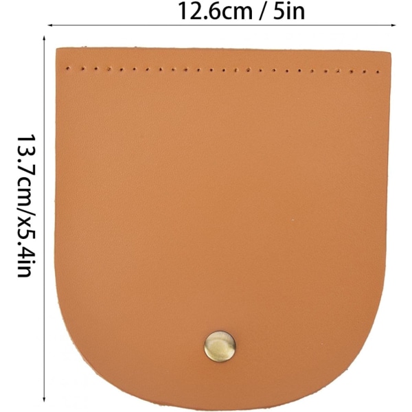 Läder DIY sytillbehör, väska flip cover split läder magnetiskt spänne (brunaktig gul) brownish yellow