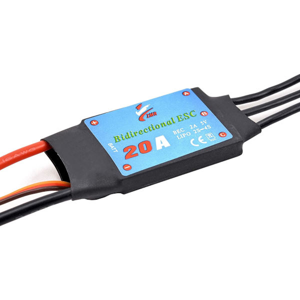 Dubbelriktad 40A borstlös ESC, marin pneumatisk undervattenspropeller 40A