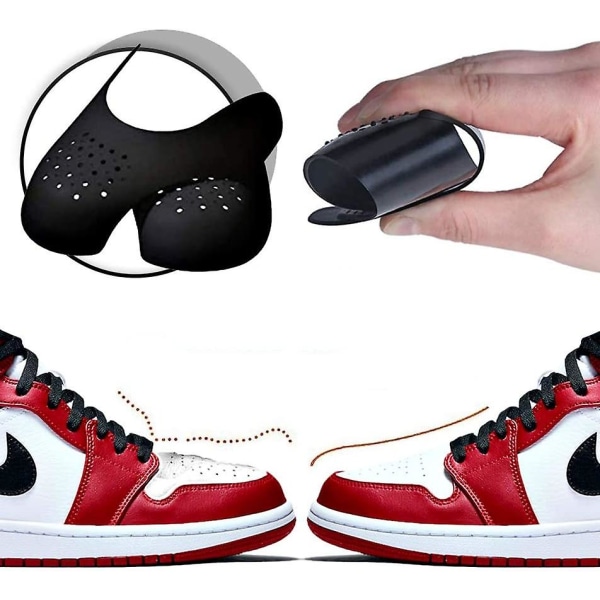 Herr 4 par sneakers Skyddsformad anti-rynkskoskydd (svart vit) Mixed color