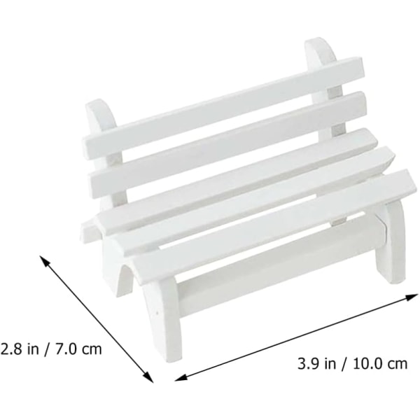 2 Mini träbänkar för dockskåp - Tillbehör för mikrolandskap, fotografi, bonsai