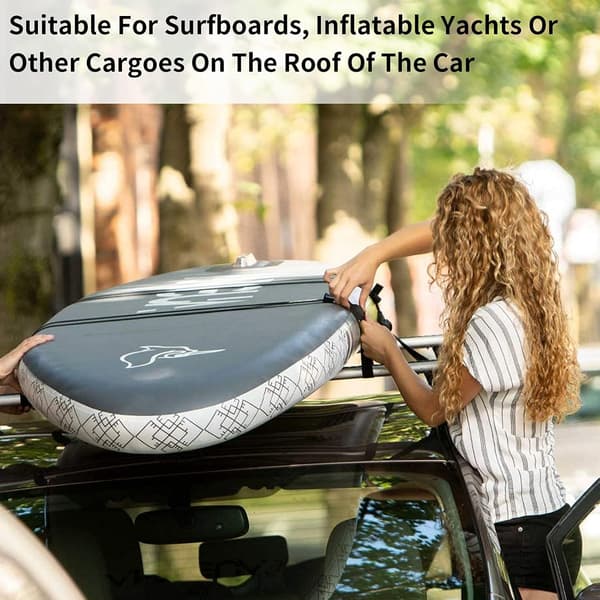 2-pak - 5m Surfboard Paddleboard Surferem Tilbehør, Justerbare Nylonstropper til Kajak