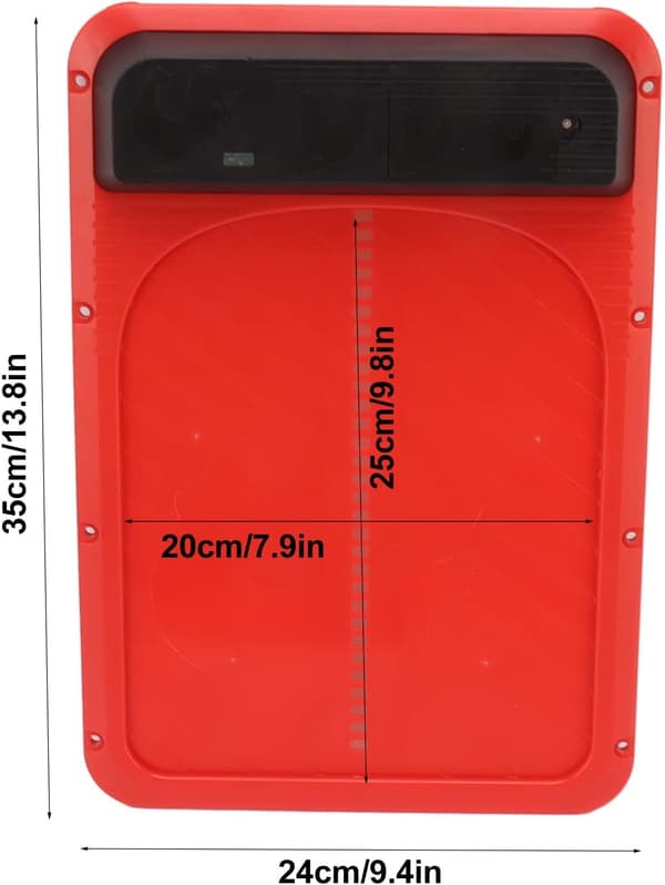 Automatisk døråpner for hønsehus, lyssensor, solid plast for hjemmet (rød) red