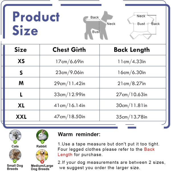 Fleece Puppy Pjs för Chihuahua Vinter Varma Overall Kläder Snöflinga tryck （S） s