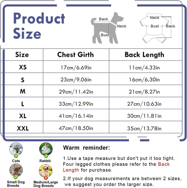 Fleece Valp Pyjamas för Chihuahua Vinter Varma Overall Kläder Snöflinga tryck （M） m