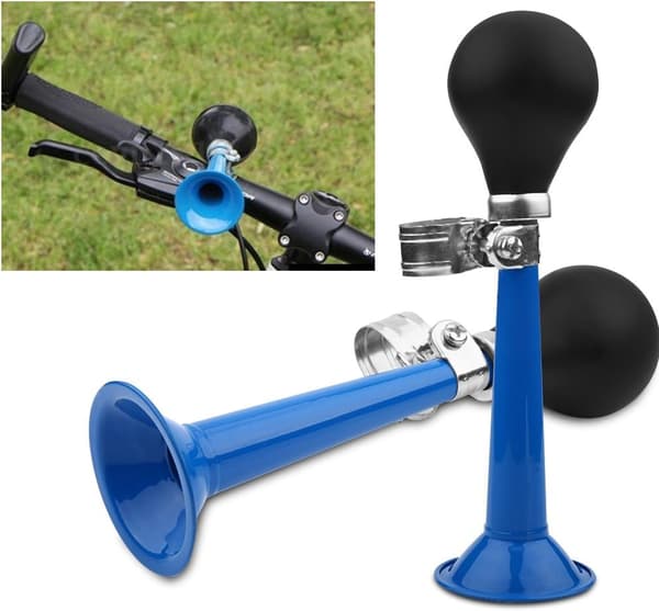 Cykelmetallhorn Mountainbiketillbehör 7 tum rak lufthorn (silver) Silver