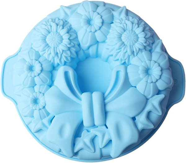 1 stk. 11,5'' Sløjfe Blomsterkage Silikone Bageforme Festkage Bageudstyr (tilfældig farve)