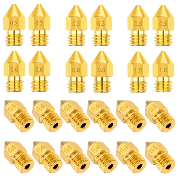 24 STK Ekstruderdyser 3D-skriverdyser for Makerbot Creality CR-10 Ender 3 5