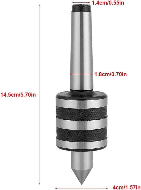 MT2 Live Revolving Center Hög precision Medium Turning Tools Delar för svarvmaskin, 0,01 noggrannhet