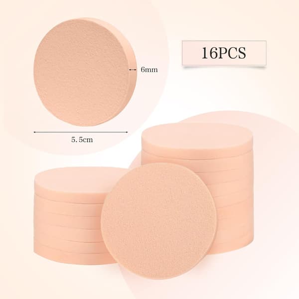 16 stk. Makeup (5,5*0,6cm) Blomsterfundament til Makeup Eponges (hudfarve)