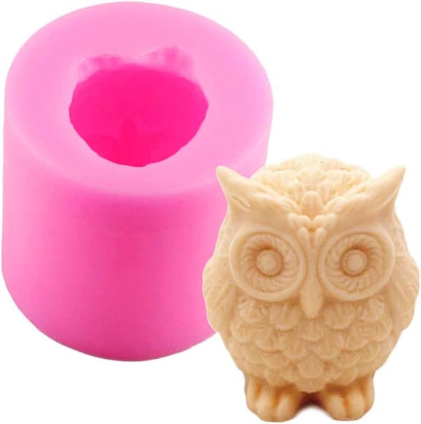 3D Ugle Silikon Stearinlys Såpeform Kakedekorasjon Sugarcraft DIY