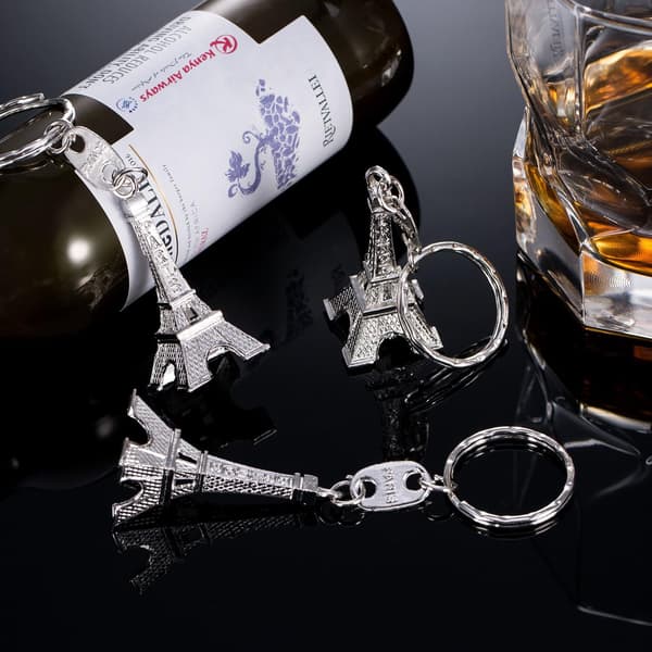 15 stykker Eiffeltårn Nøglering Retro Pynt Franske Souvenirs Nøgleringe (sølv) silver