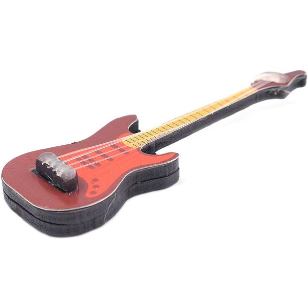 5 st handgjorda 1:12 musikinstrument elektrisk gitarr för dockhusmöbler Mini Miniatyr