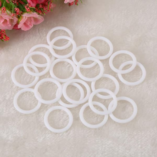 Baby Silikone O-ring Sikker Sutteholder (Hvid) 20 Stykker White