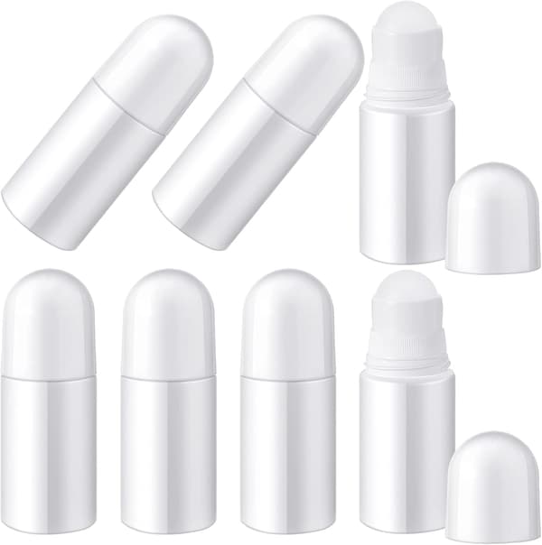 50ML Plastikk Rollerflasker Tomme Rollerballflasker Lekkasjesikre 12 Stk