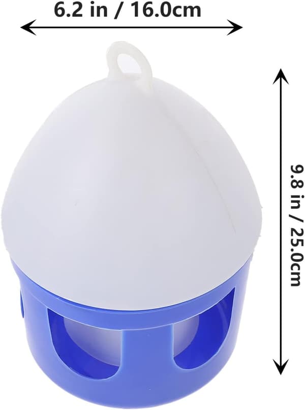 Fugl Plast Stor Kapacitet Automatisk Drikker (Blå, 2L) 1 Stykke