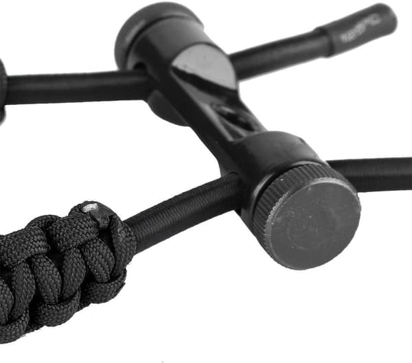 Bueskydningshåndledsrem, 1 stk. justerbar holdbar læderkompositbuehåndledsrem (sort) Black