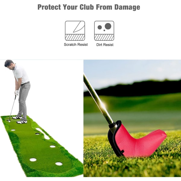 Golf L-formad cover PU vattentätt tyg förtjockat cover (röd) Red
