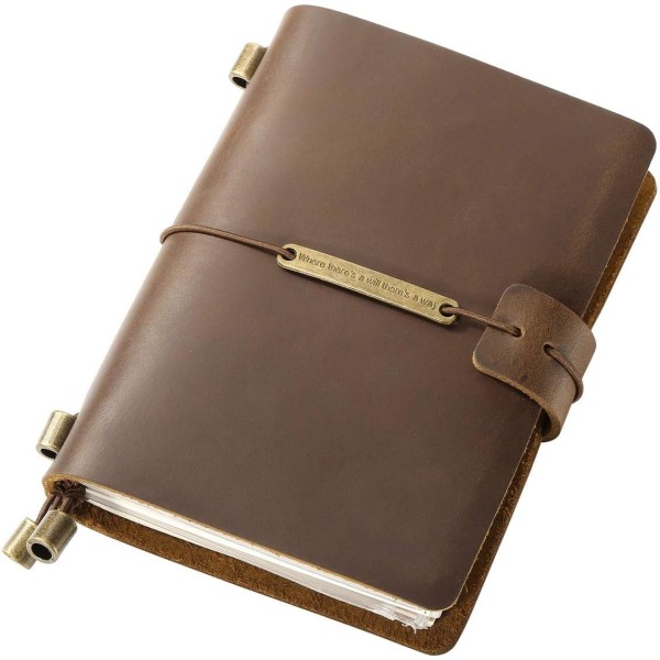 Cover Reloadable Traveller's Diary, 5,3"L x 4,0"W Diary Notebook Diary