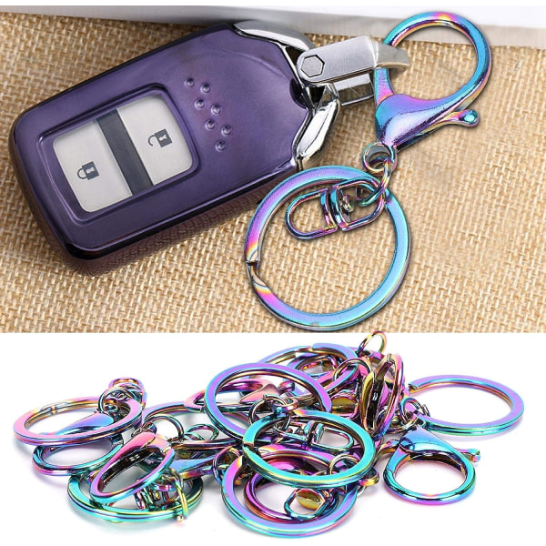 10 st nyckelringar, korrosionsbeständig nyckelringsklämma, för gör-det-själv handväska smycken