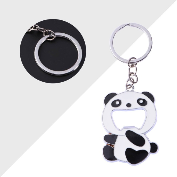 Panda nyckelring, söt flasköppnare, multifunktionell nyckelring