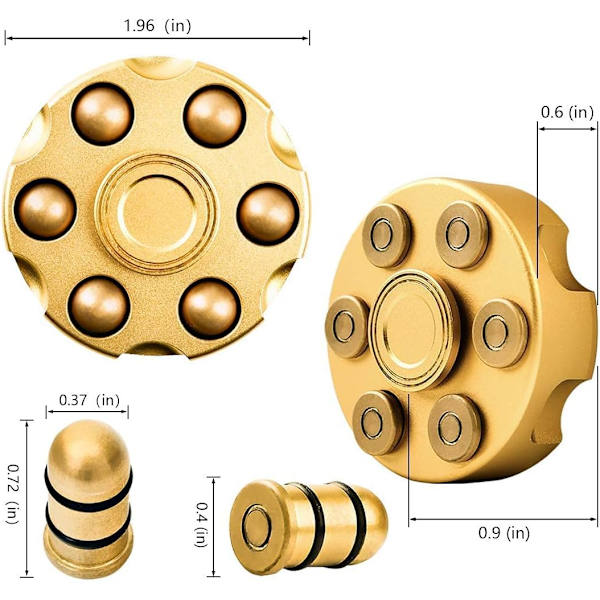 Metall Stress Anti-Ångest Fidget Sidget Stress Relief Leksaker Spiral Kub (Gul)