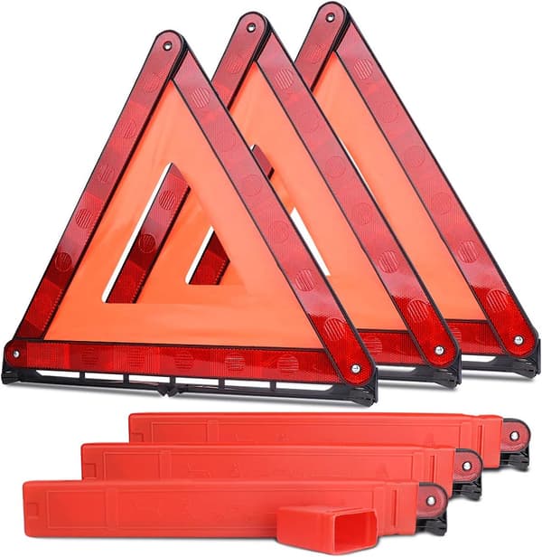 Säkerhetstriangel Kit Vägnödsituation Tidig Varningssignal, Fällbar 3-pack