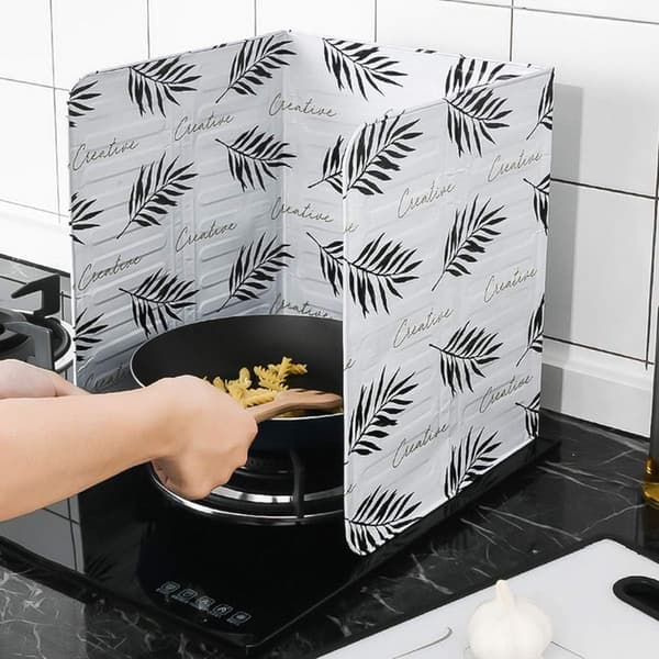 Olietæt aluminiumsfolieplade til kogeplade, stænktæt plade (sort 84*39cm)