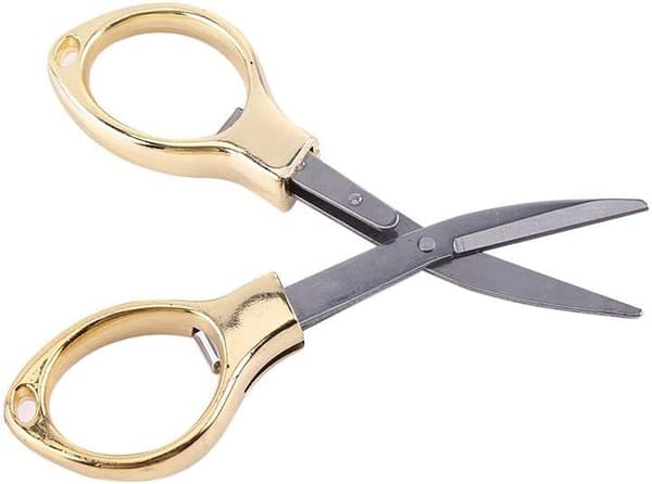 Mini Multifunktionel Sammenfoldelig Fiskesaks Med Nøglering Fiskesaks Rustfrit Stål (Guld) Gold