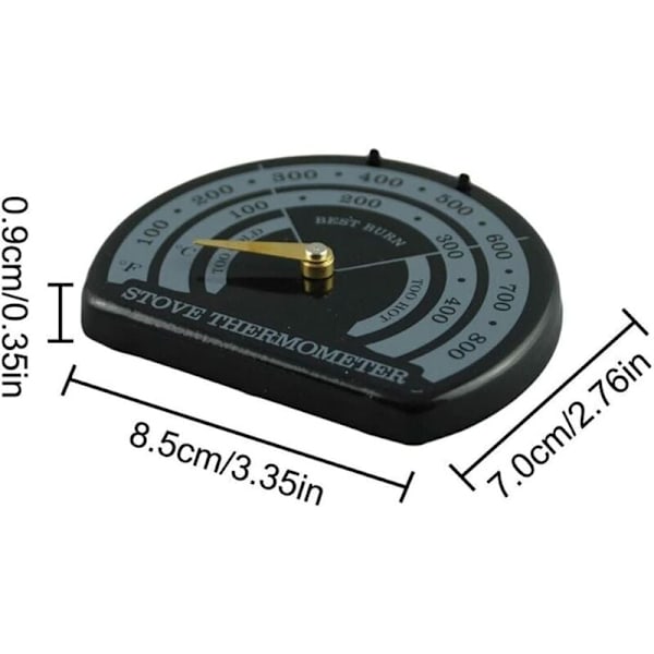 Magnetisk vedspisfläkt spis termometer med sond hushålls grillverktyg