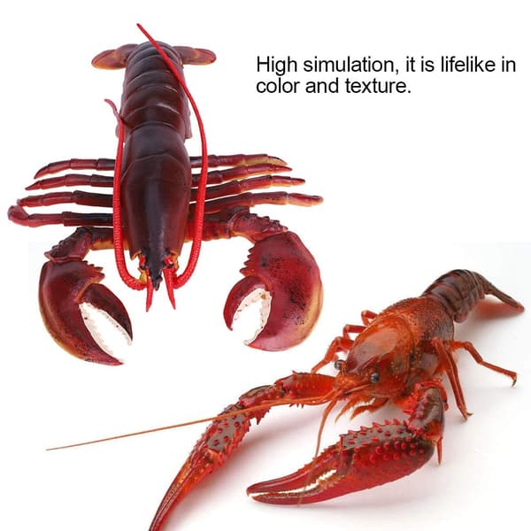 Simuleret plastikhummermodel, kunstigt marineplastdyr til børn (23 cm) 23cm
