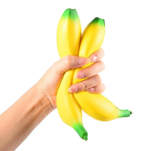 1 st söt banan Squishy Super Slow Rising Jumbo Simulation Frukt Telefon Remmar Mjuk